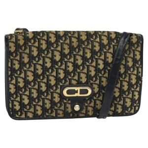 DIOR Trotter Canvas Shoulder Bag Navy